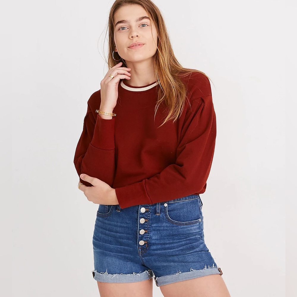 Madewell | High-Rise Denim Shorts in Derby Wash Button-Front Edition Size 29